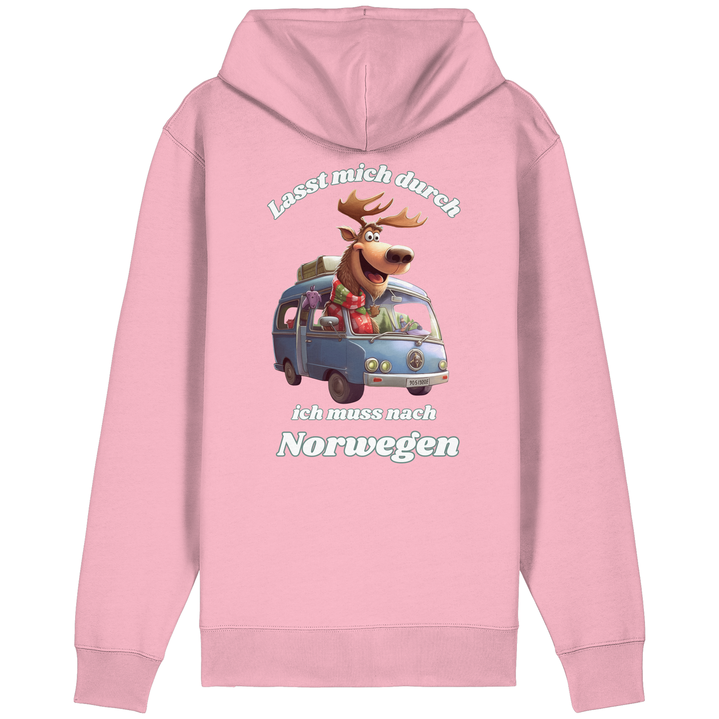 Lasst mich durch – ich muss nach Norwegen! (Bio Zipper mit Rückendruck)