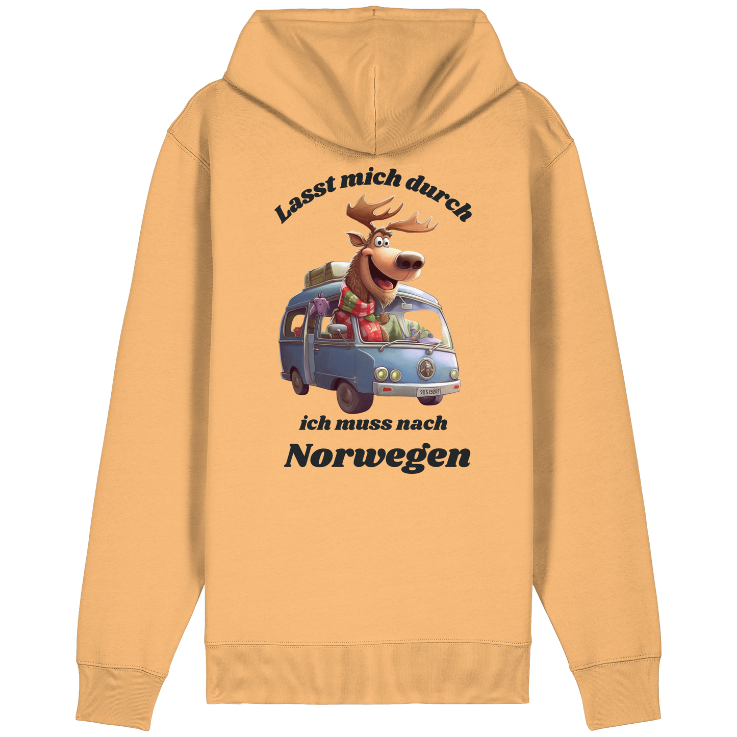 Lasst mich durch – ich muss nach Norwegen! (Bio Zipper mit Rückendruck)