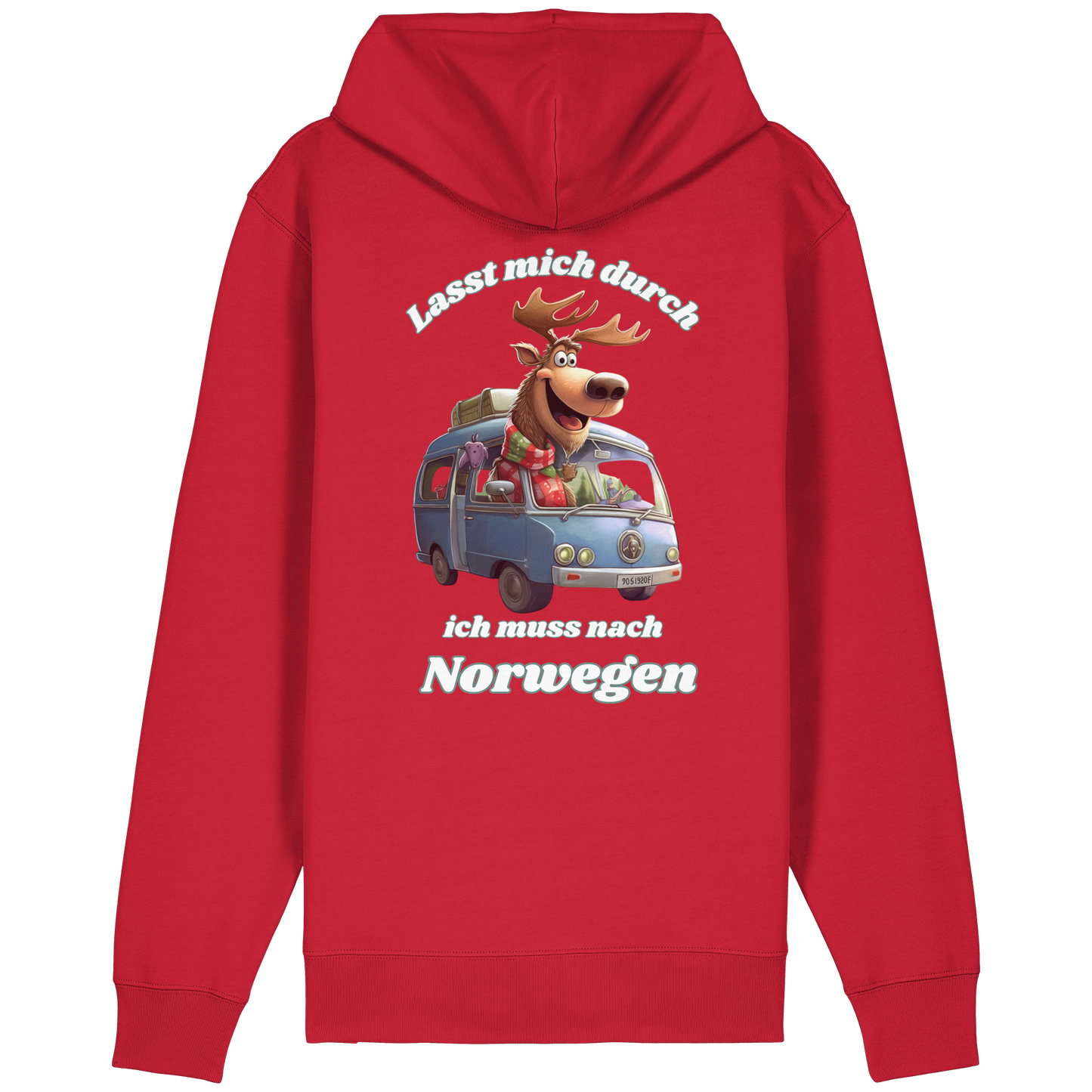 Lasst mich durch – ich muss nach Norwegen! (Bio Zipper mit Rückendruck)