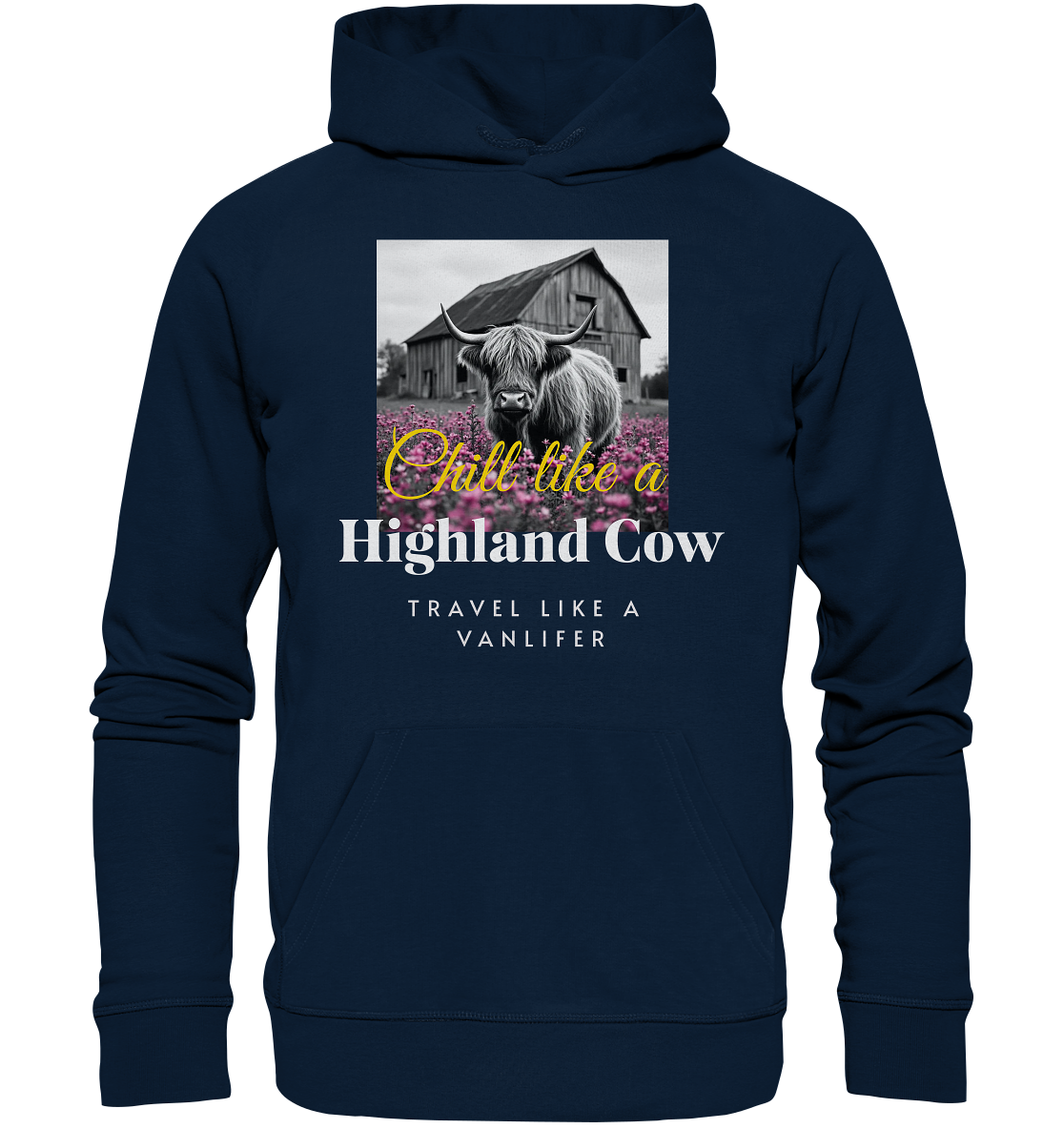 Chill like a Highland Cow – Bio Hoodie Unisex