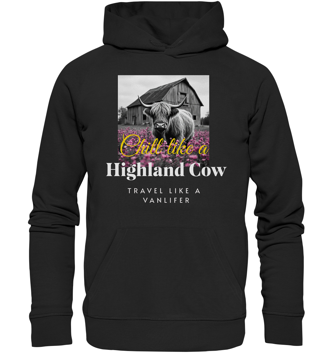 Chill like a Highland Cow – Bio Hoodie Unisex