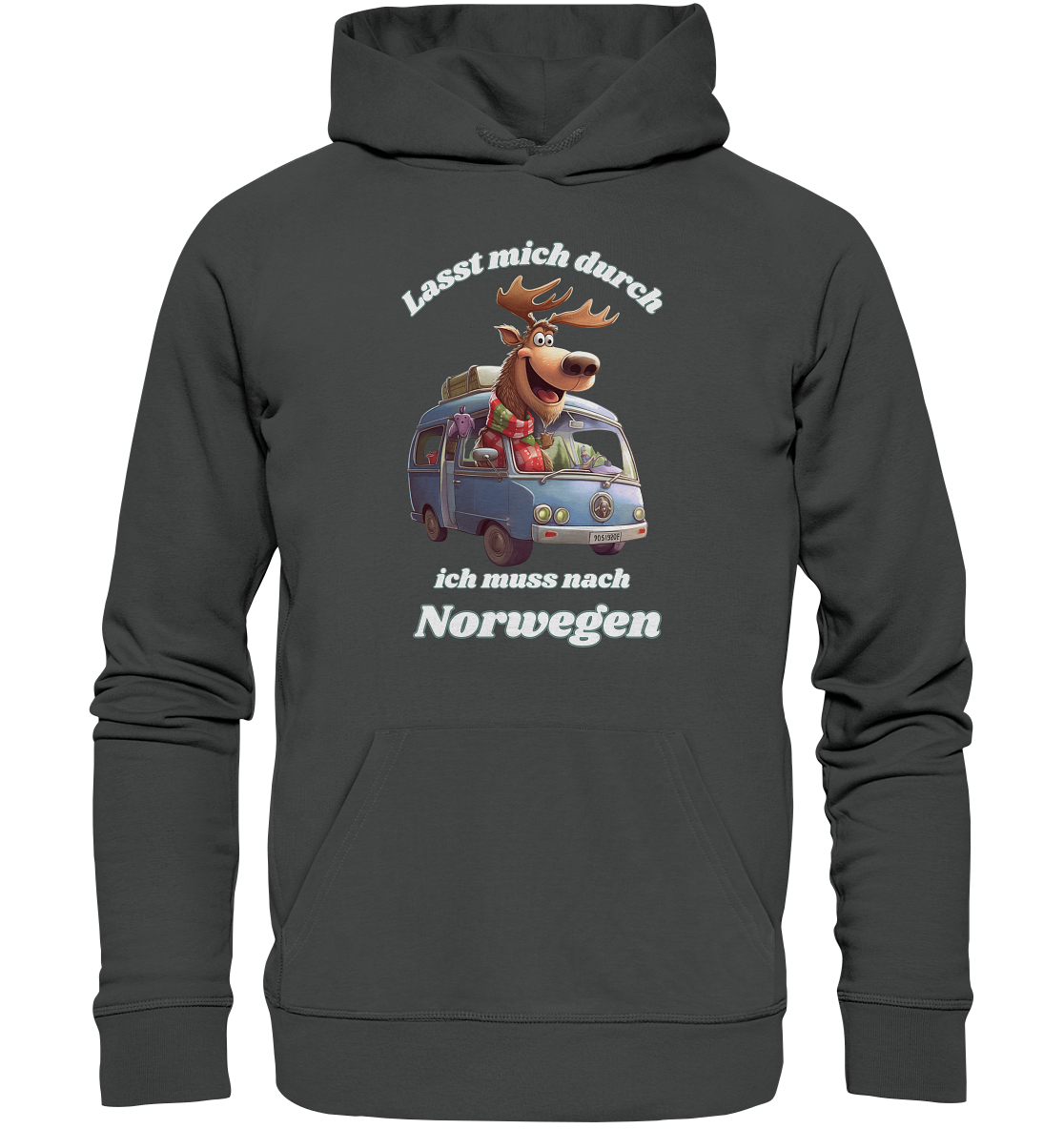 Lasst mich durch – ich muss nach Norwegen! (Unisex Bio Hoodie)