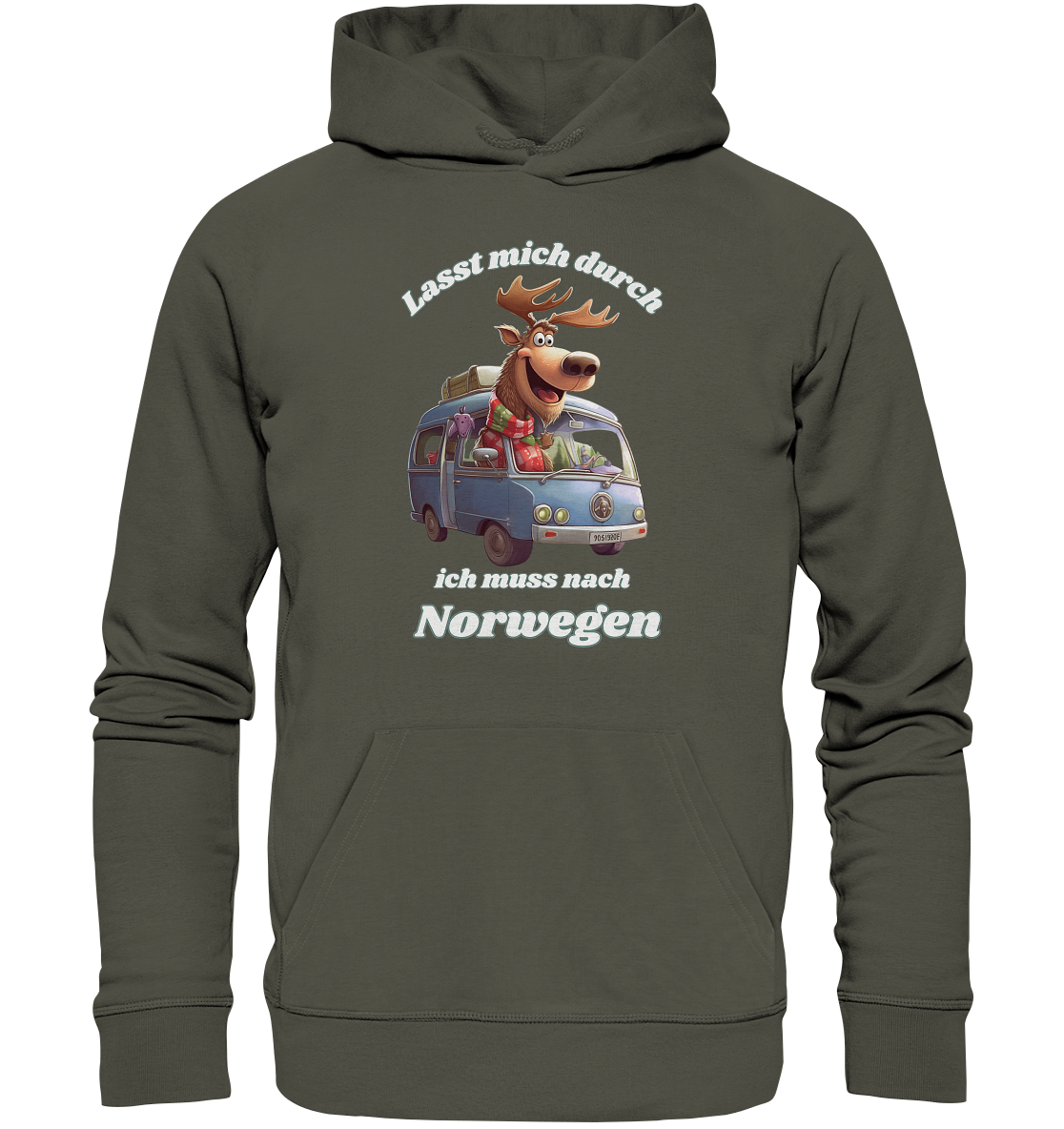 Lasst mich durch – ich muss nach Norwegen! (Unisex Bio Hoodie)