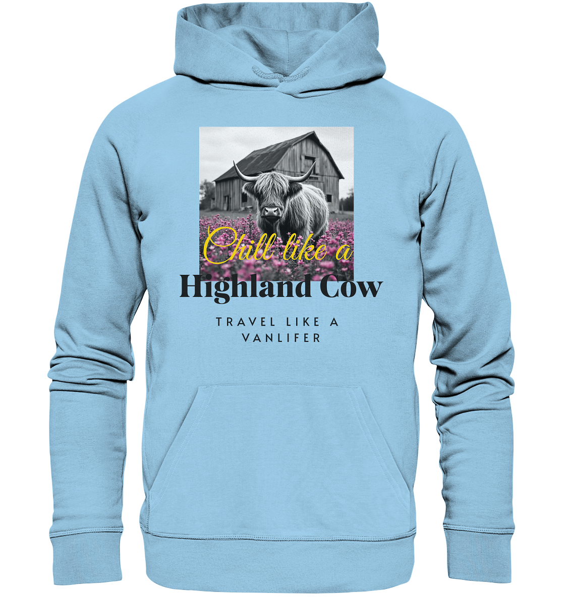 Chill like a Highland Cow – Bio Hoodie Unisex