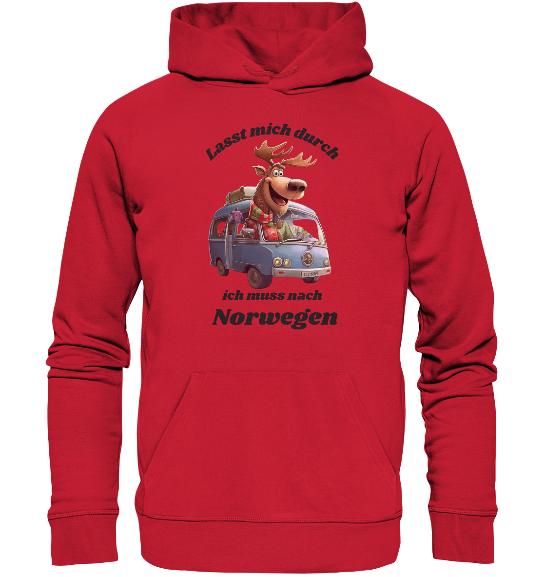 Lasst mich durch – ich muss nach Norwegen! (Unisex Bio Hoodie)