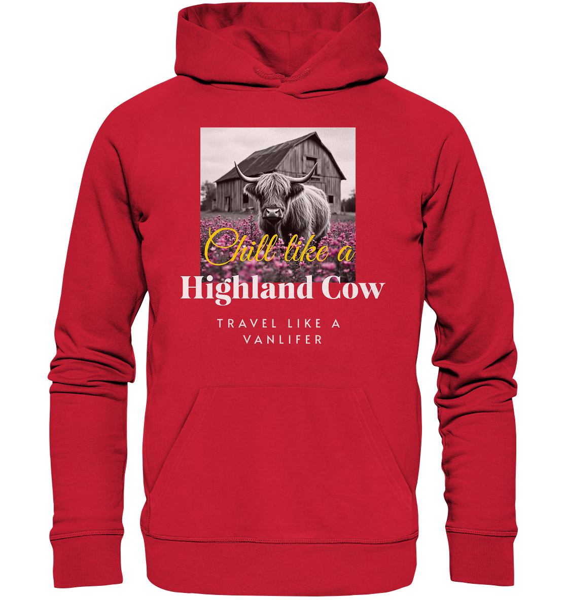 Chill like a Highland Cow – Bio Hoodie Unisex