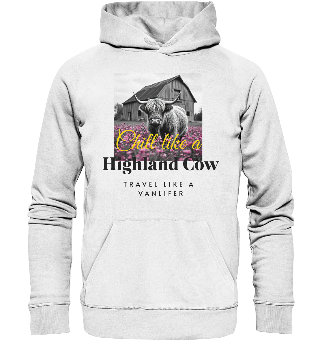 Chill like a Highland Cow – Bio Hoodie Unisex