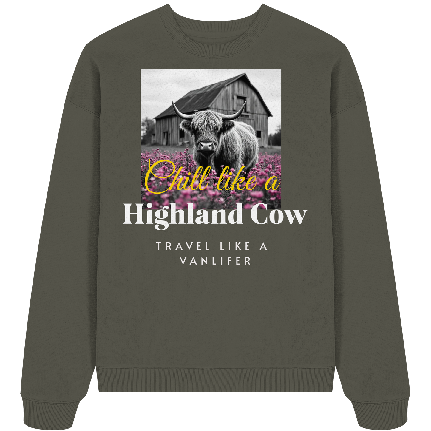 Chill like a Highland Cow Kopie - Organic Oversize Sweatshirt