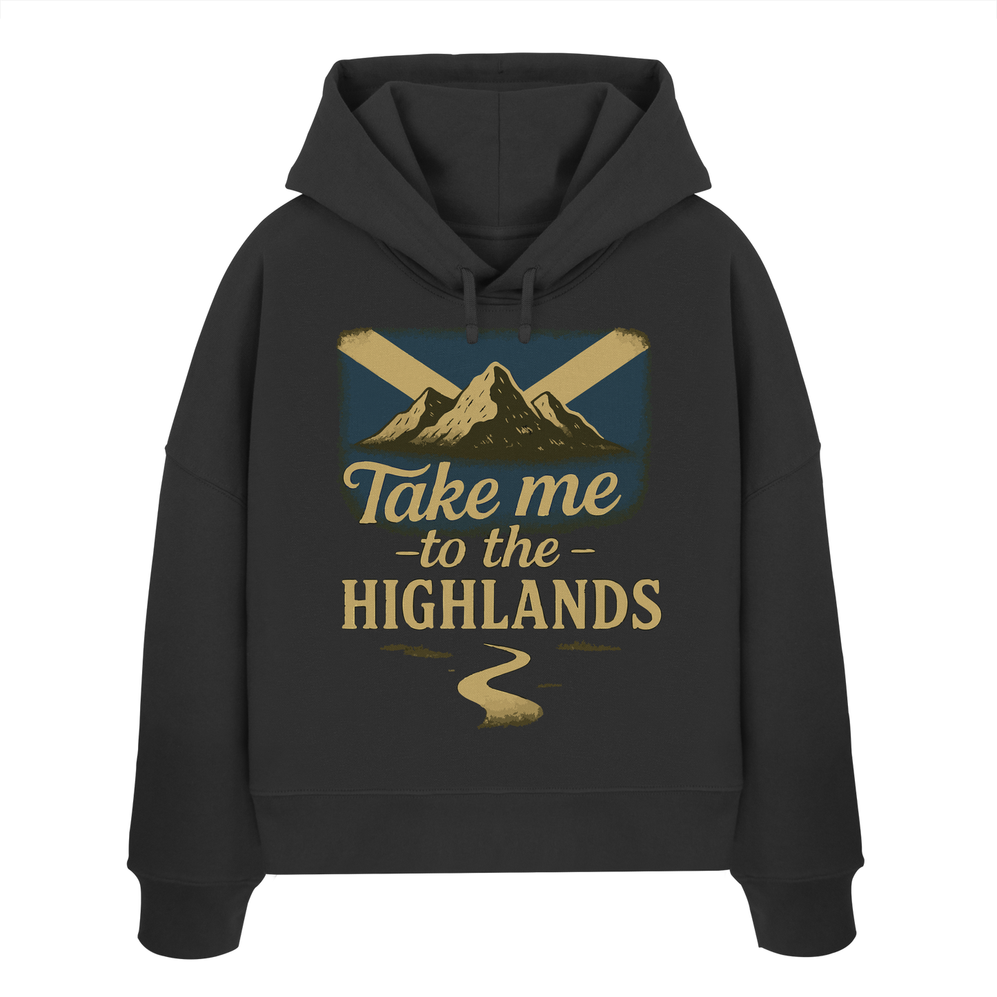 Take me to the Highlands – Damen Bio-Boxcut Hoodie - Womens Organic Boxcut Hoodie