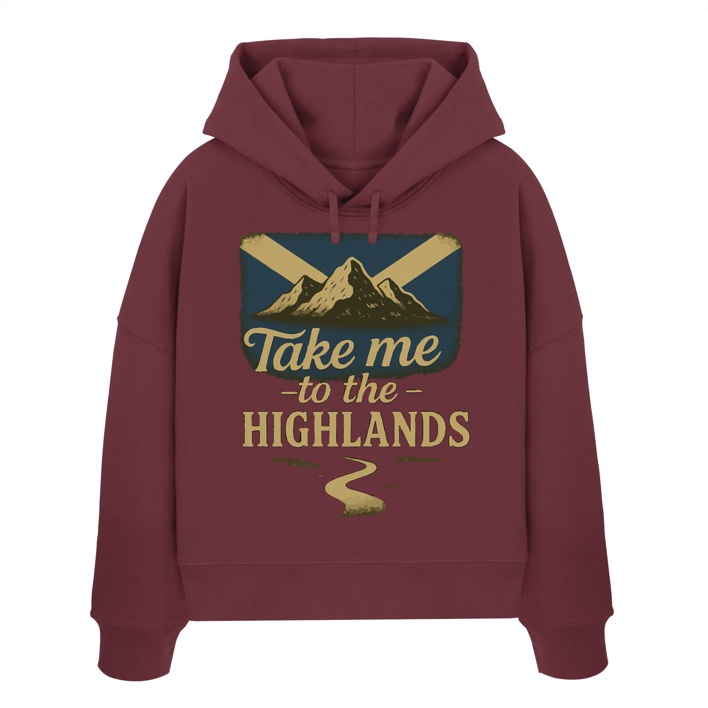 Take me to the Highlands – Damen Bio-Boxcut Hoodie - Womens Organic Boxcut Hoodie