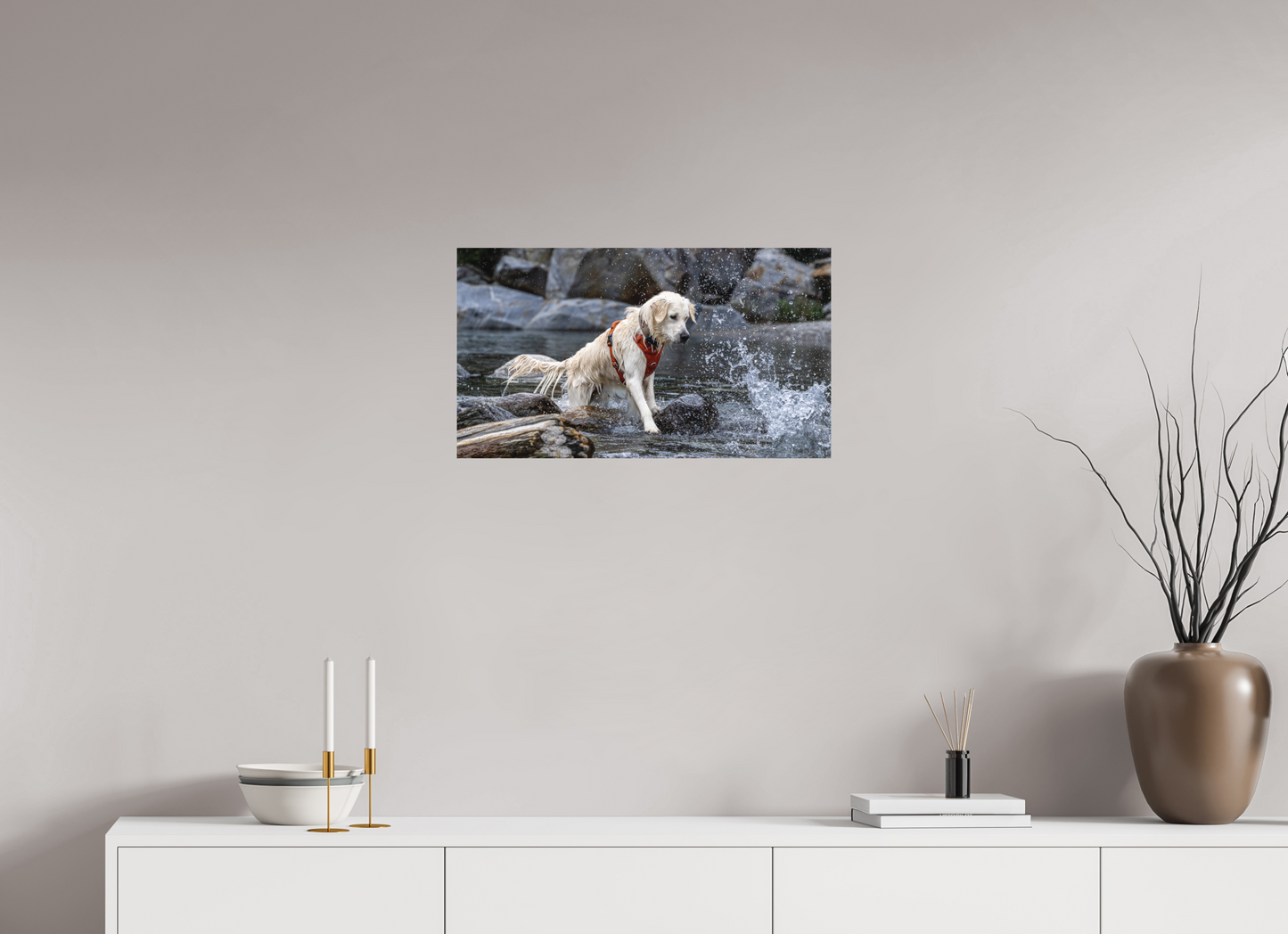 64 x 36 cm, Alu-Dibond matt – Standard Dayo im Wasser – Fotoprint auf Alu-Dibond