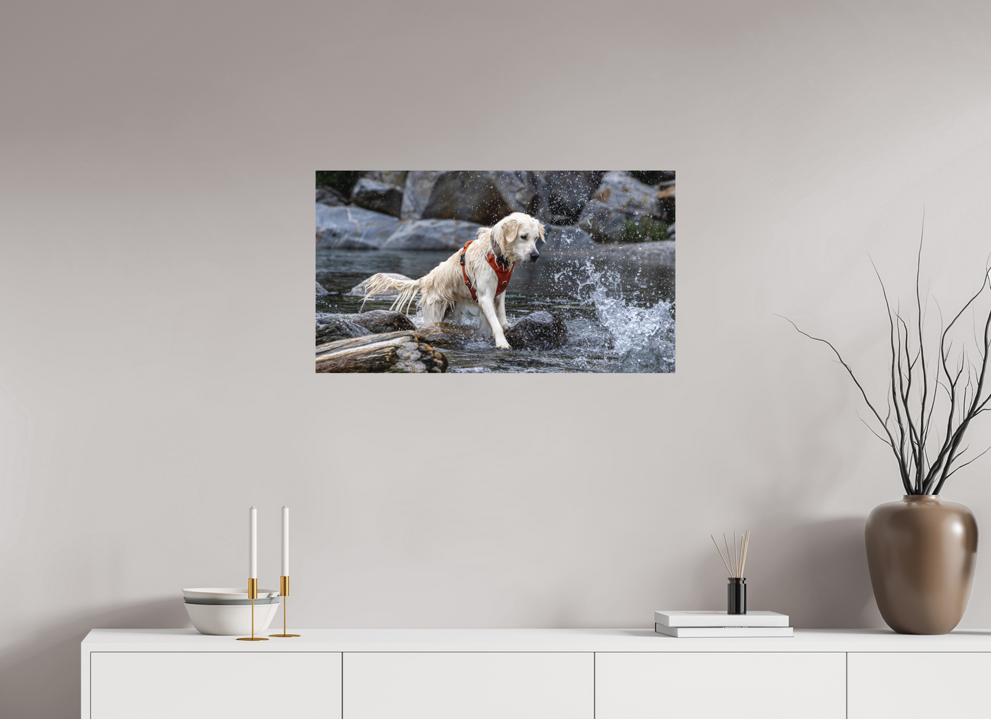 80 x 45 cm, Alu-Dibond matt – Standard Dayo im Wasser – Fotoprint auf Alu-Dibond