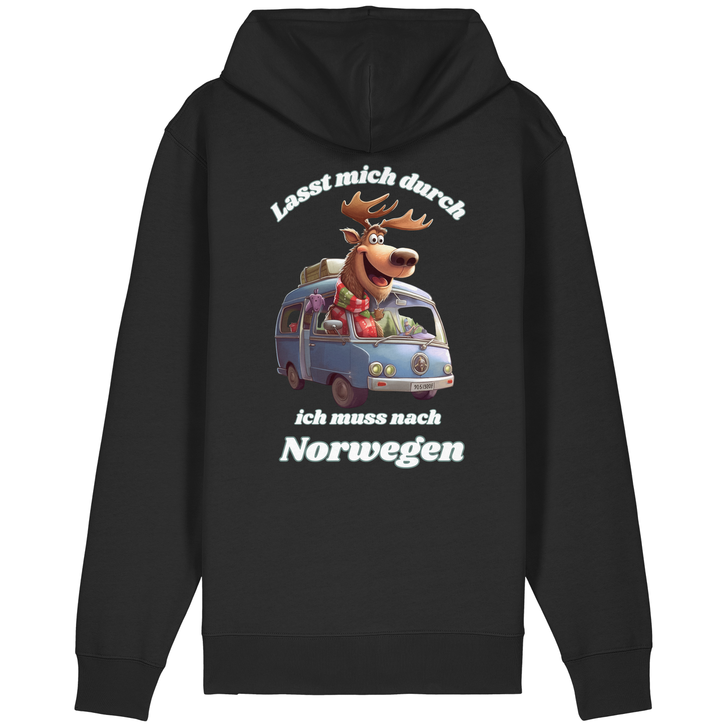 Lasst mich durch – ich muss nach Norwegen! (Bio Zipper mit Rückendruck)