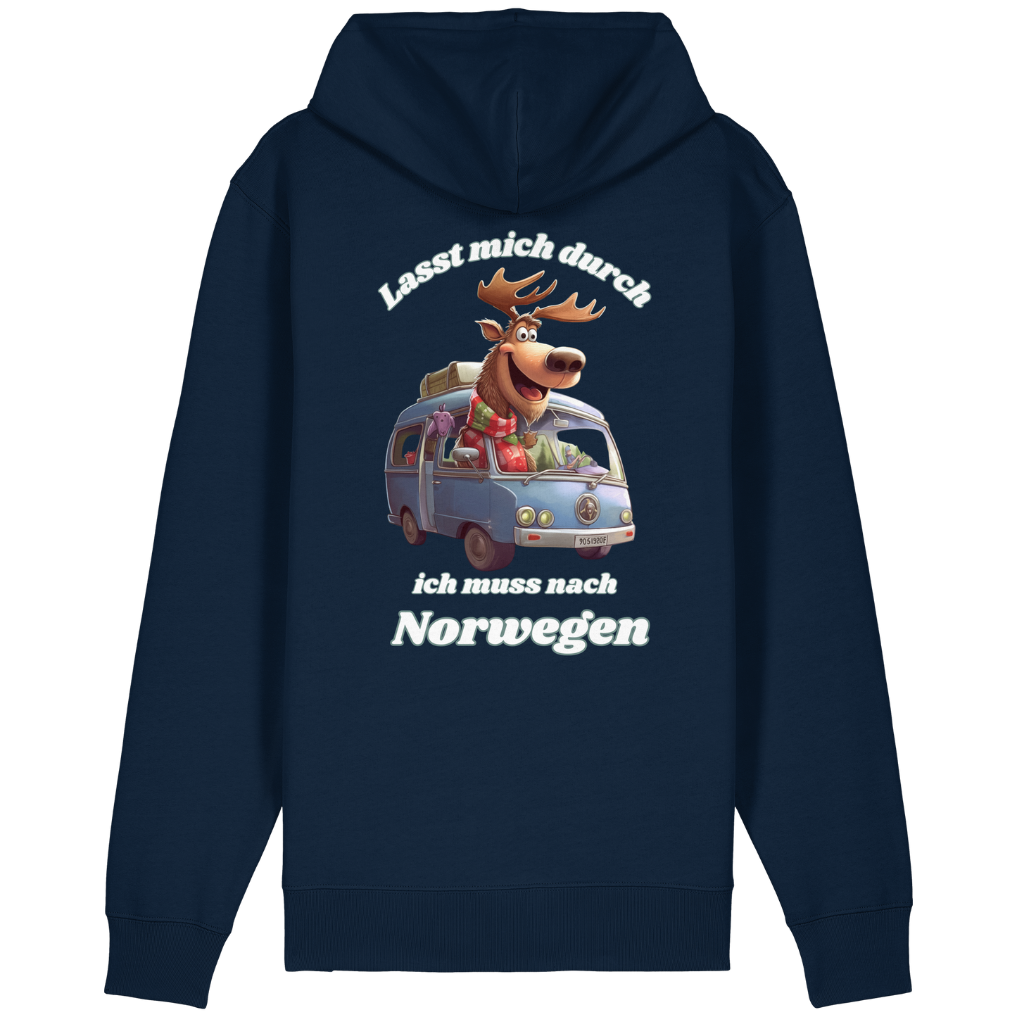 Lasst mich durch – ich muss nach Norwegen! (Bio Zipper mit Rückendruck)