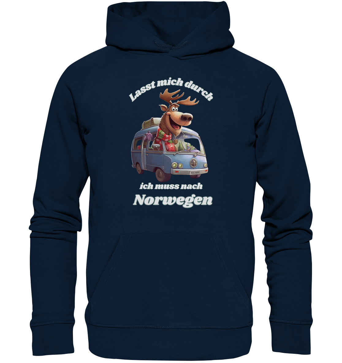 Lasst mich durch – ich muss nach Norwegen! (Unisex Bio Hoodie)