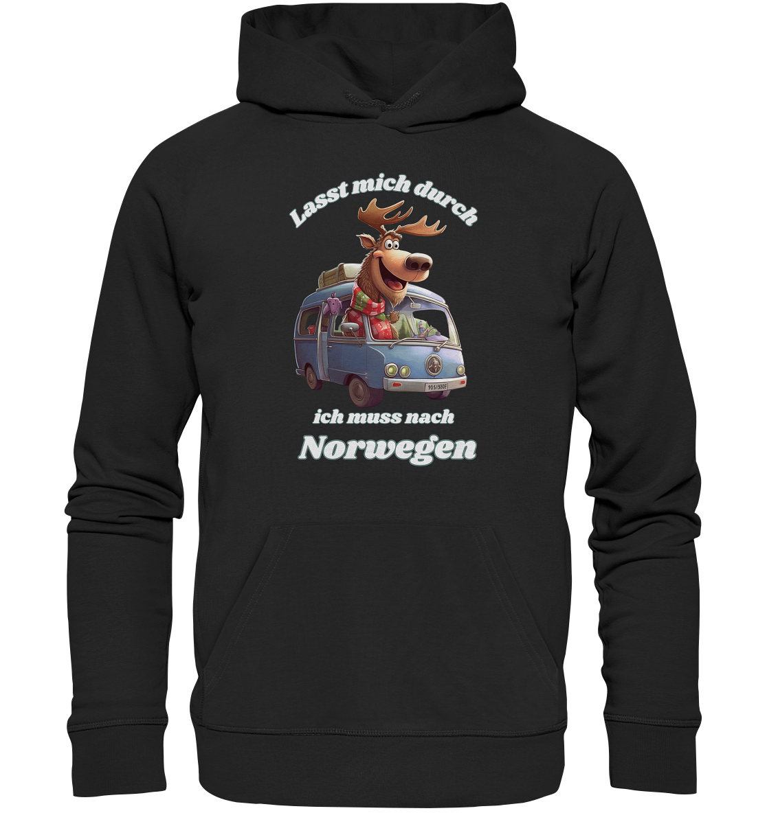 Lasst mich durch – ich muss nach Norwegen! (Unisex Bio Hoodie)