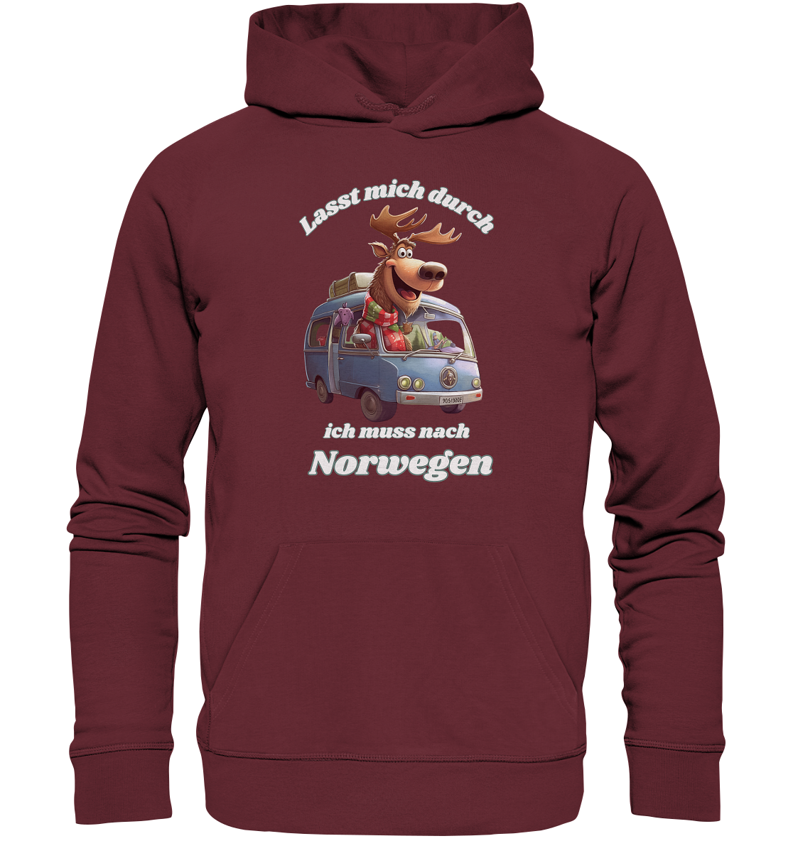 Lasst mich durch – ich muss nach Norwegen! (Unisex Bio Hoodie)
