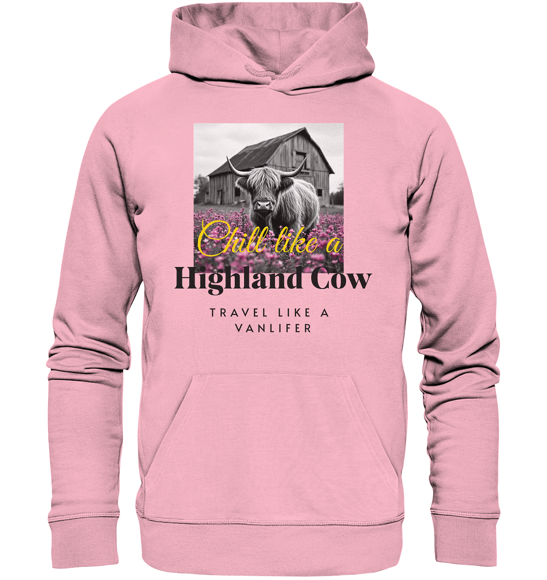 Chill like a Highland Cow – Bio Hoodie Unisex