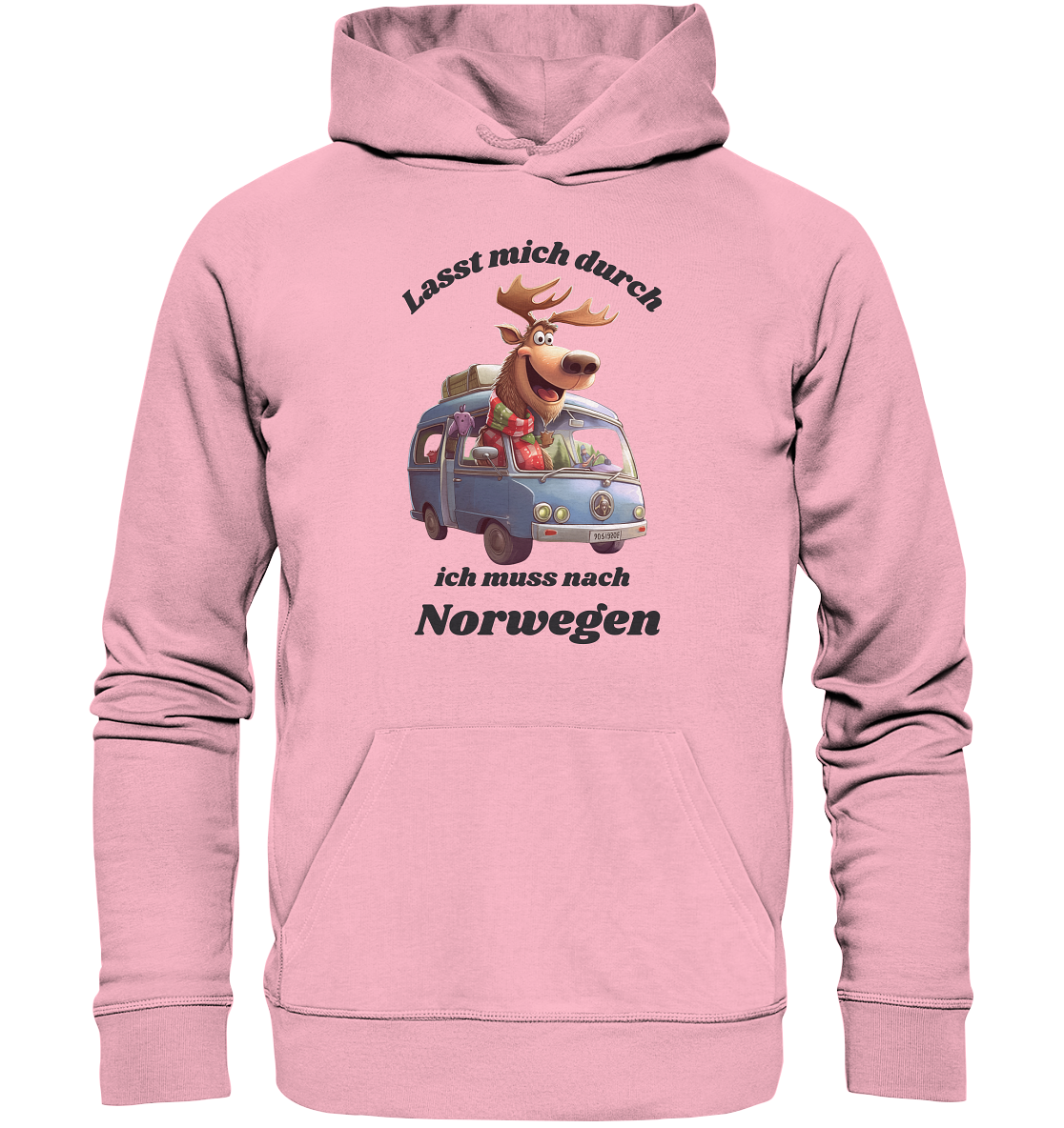 Lasst mich durch – ich muss nach Norwegen! (Unisex Bio Hoodie)
