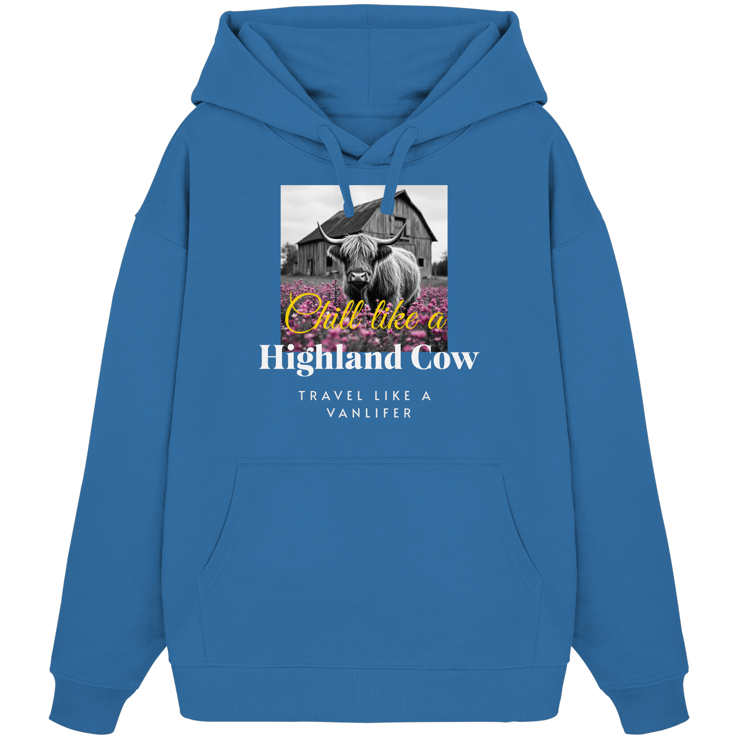 Chill like a Highland Cow – Klassischer Bio Hoodie (Unisex)