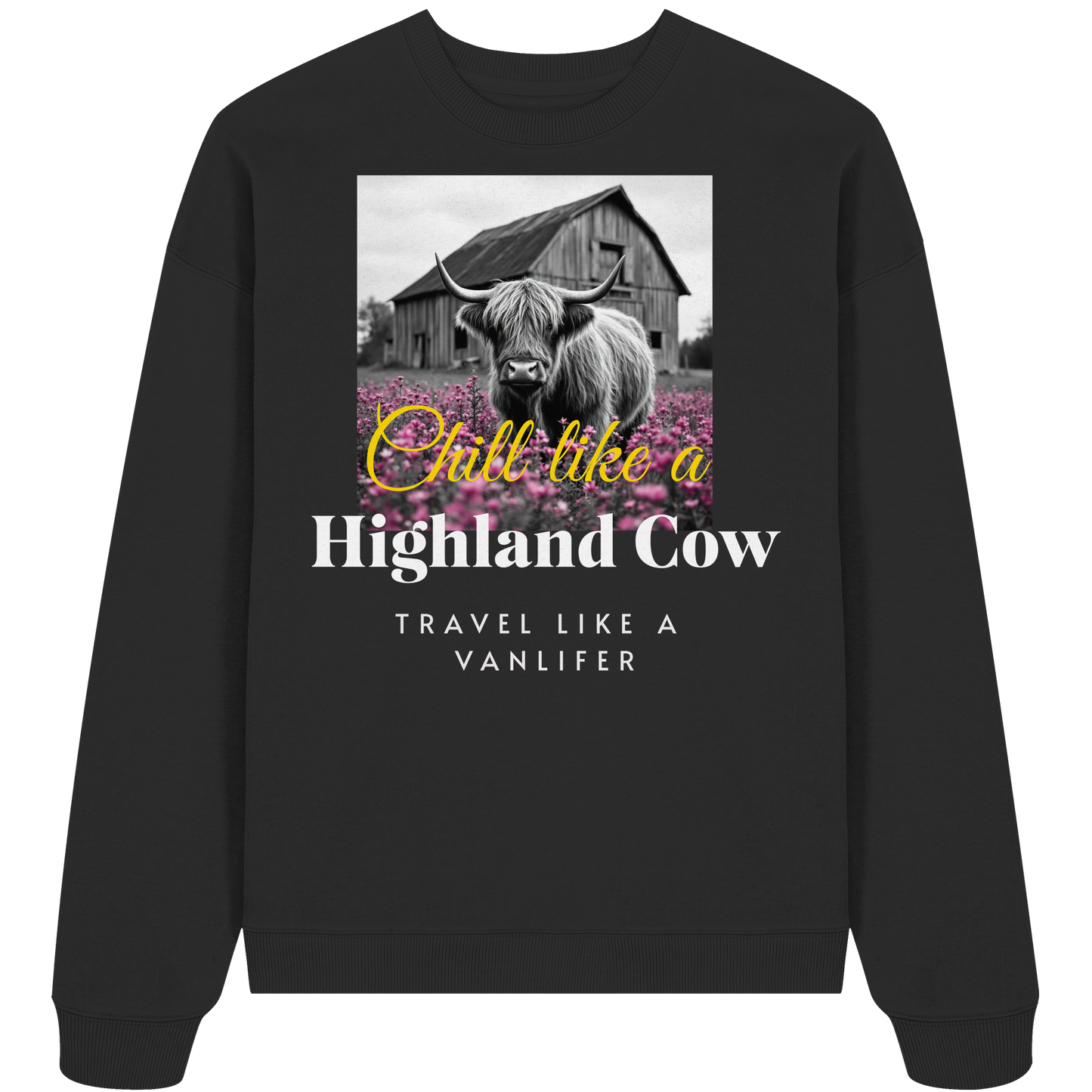 Chill like a Highland Cow Kopie - Organic Oversize Sweatshirt