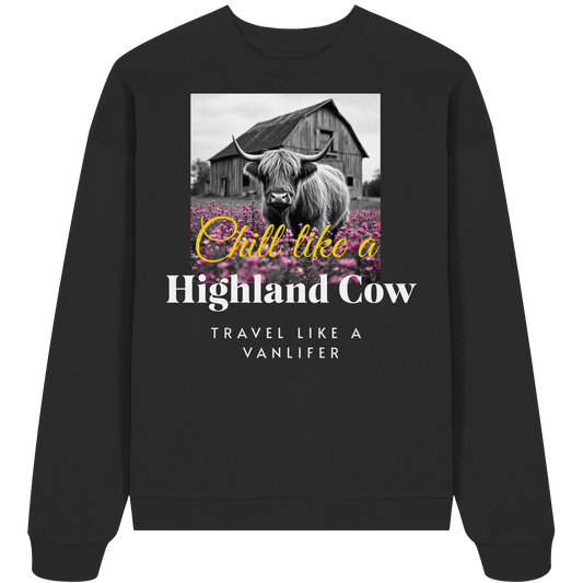 Chill like a Highland Cow Kopie - Organic Oversize Sweatshirt