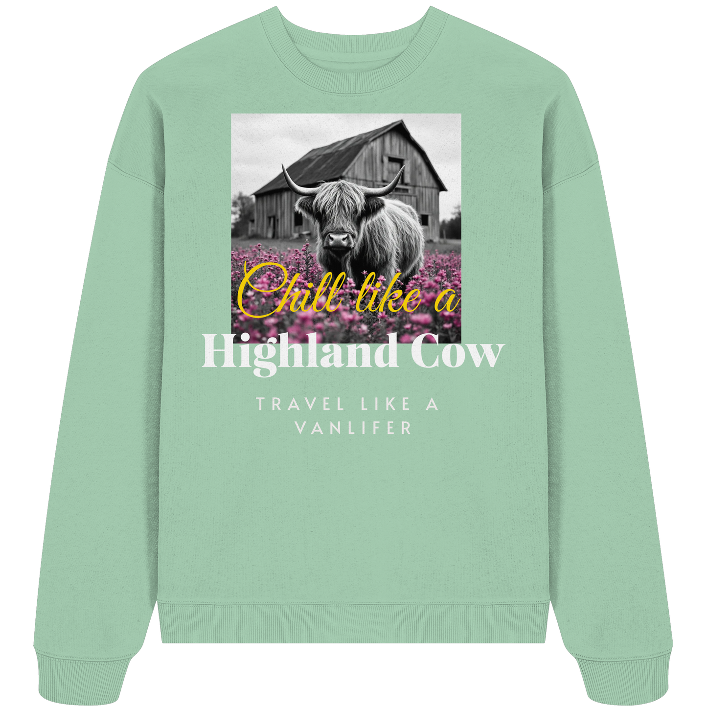 Chill like a Highland Cow Kopie - Organic Oversize Sweatshirt