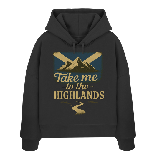 Take me to the Highlands – Damen Bio-Boxcut Hoodie - Womens Organic Boxcut Hoodie
