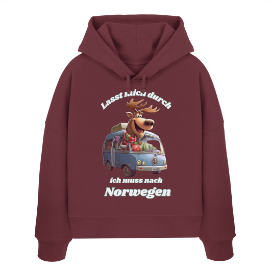 Lasst mich durch ich  muss nach Norwegen - Womens Organic Boxcut Hoodie
