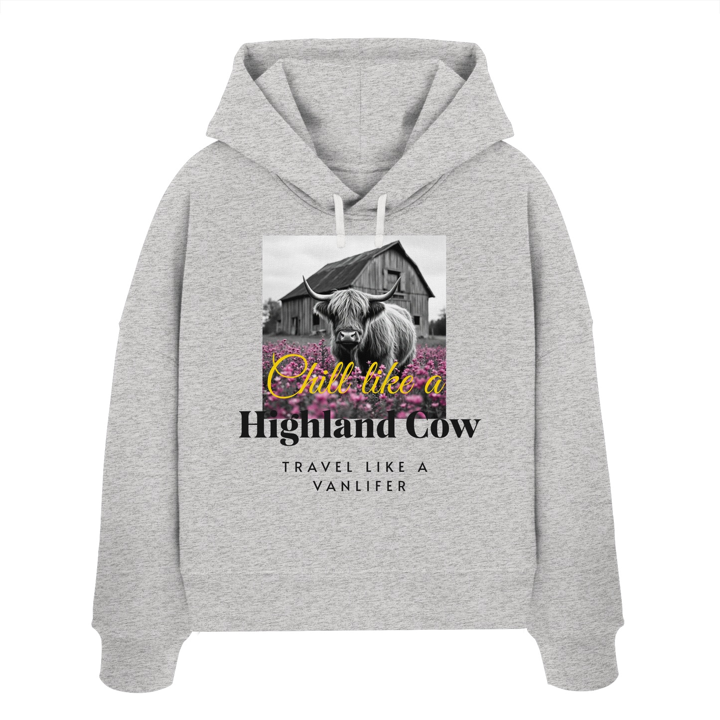 Chill like a Highland Cow – Damen Bio-Boxcut Hoodie