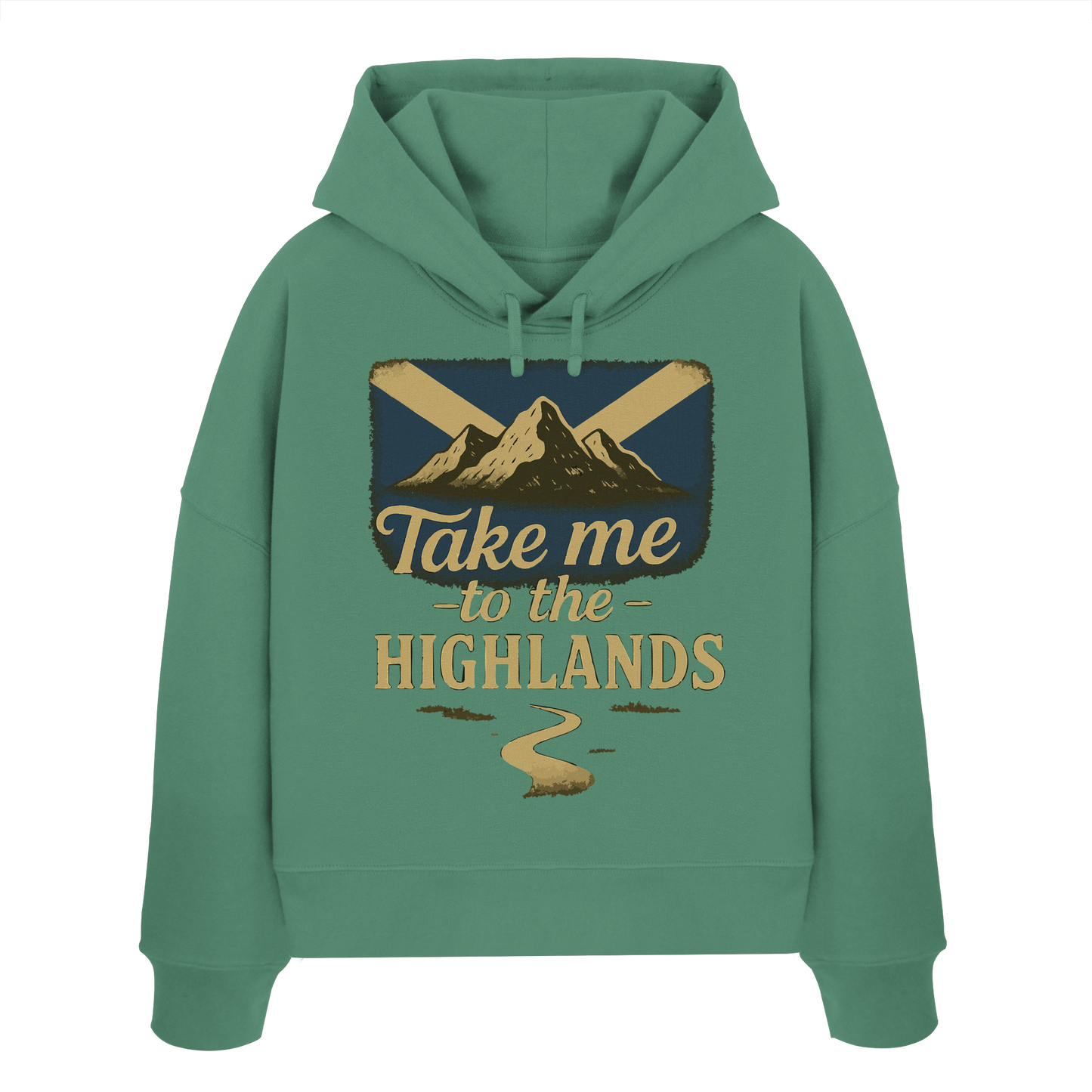 Take me to the Highlands – Damen Bio-Boxcut Hoodie - Womens Organic Boxcut Hoodie
