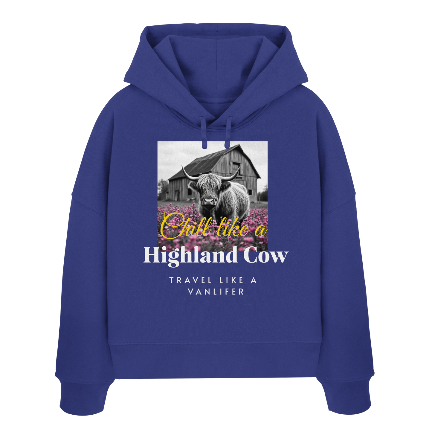 Chill like a Highland Cow – Damen Bio-Boxcut Hoodie